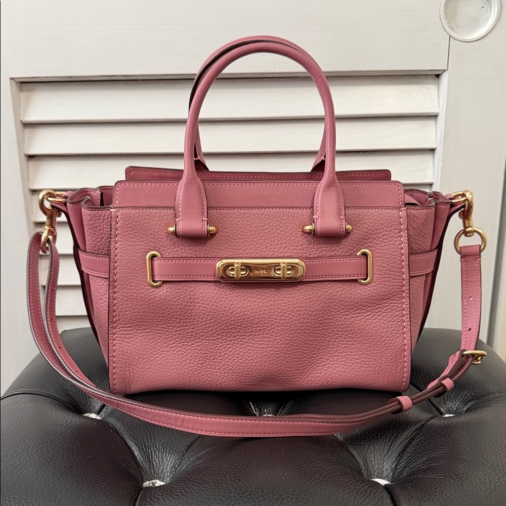 Coach Pink Swagger 27 with Gold Accents